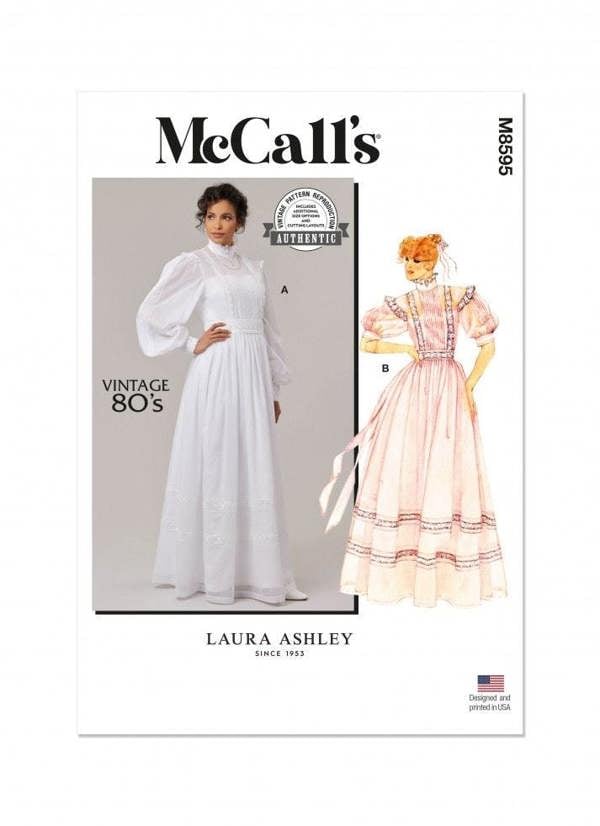McCalls 8595 Paper Sewing Pattern – Women's Vintage Dress, Size 6-16, Intermediate