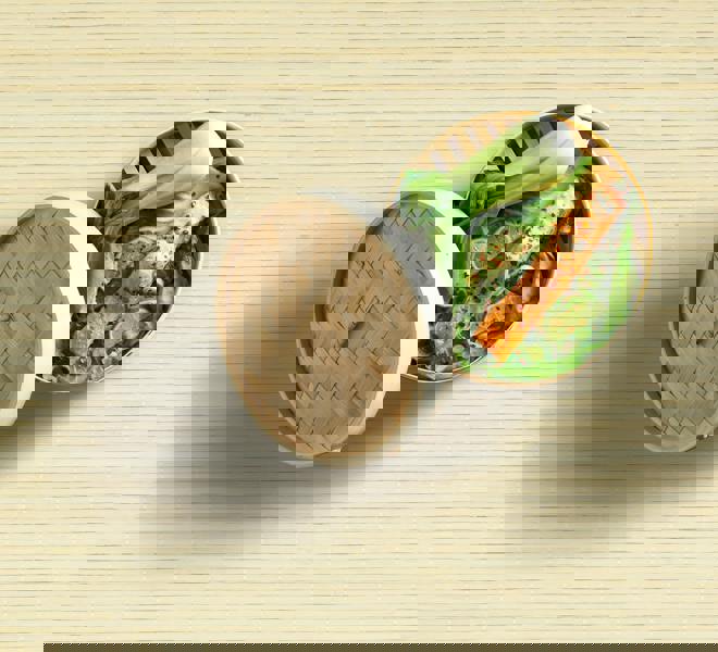 KitchenCraft World of Flavours Oriental Medium Two Tier Bamboo Steamer and Lid