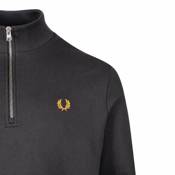 Fred Perry Half Zip Sweatshirt Anchor Grey/Golden