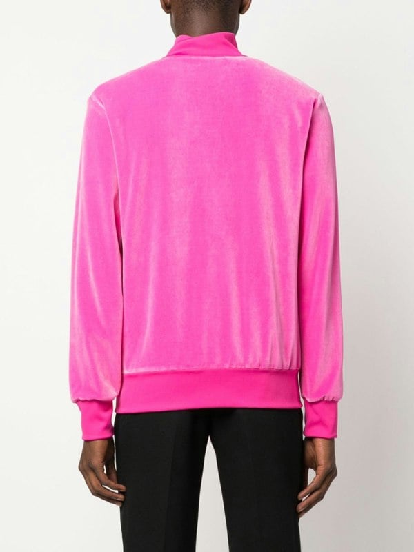 Palm Angels Velvet Track Jacket Pink - Supplied FashionPALM ANGELS