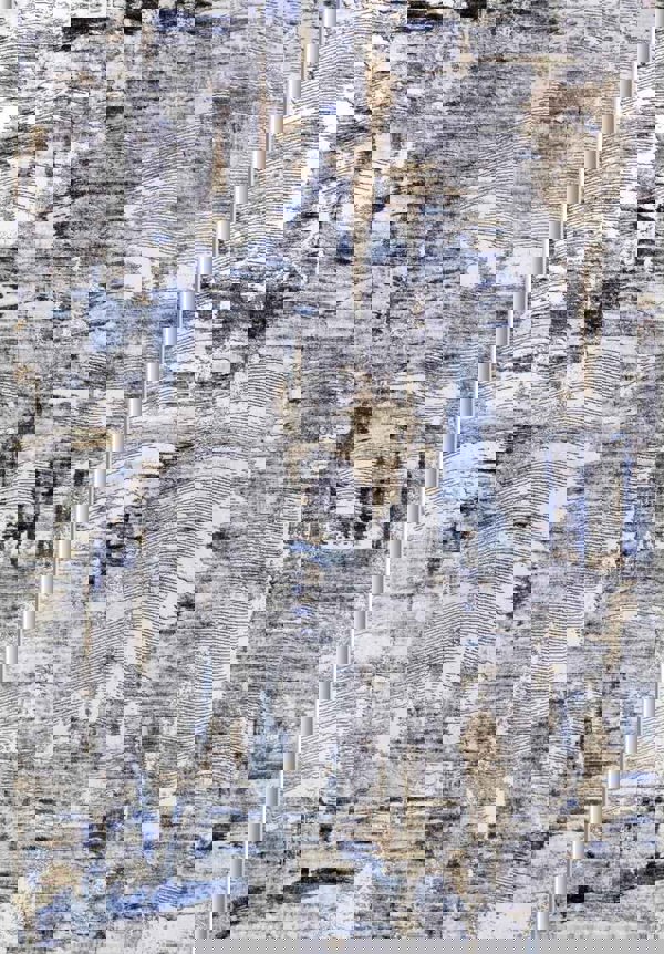 Shortpile Rug Dark Blue – Abstract Modern