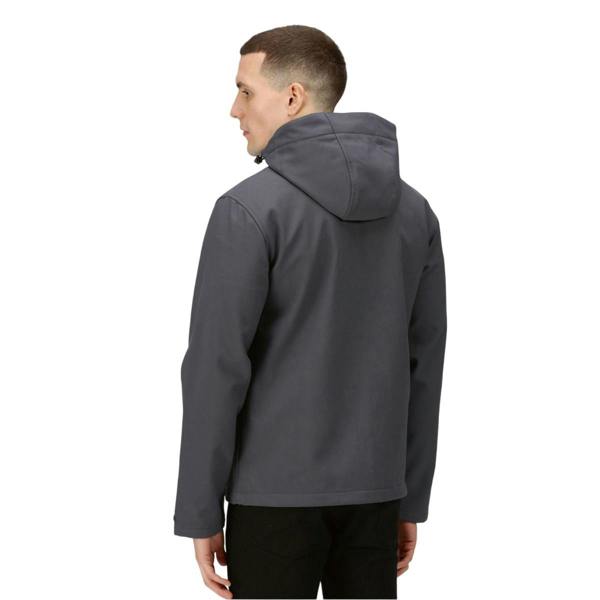 Regatta Professional Mens Venturer Softshell 3 Layer Hooded Jacket - Seal Grey/Black - 