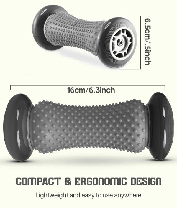 ROMIX Foot Massage Roller and Spiky Massage Ball Set, Deep Tissue Massage Tools for Feet, Hands, Arms and Legs