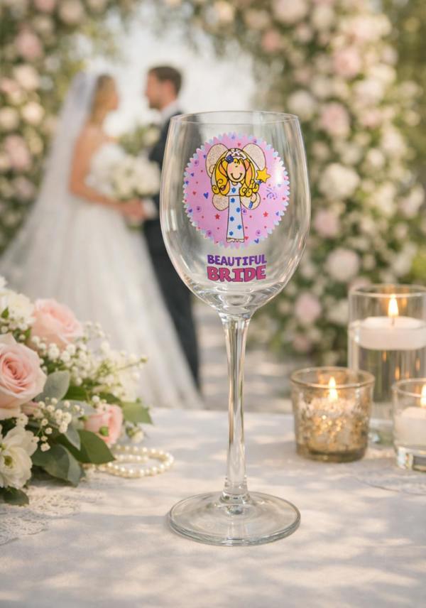Regency Gorgeous Groom Beer and Beautiful Bride wine glass set
