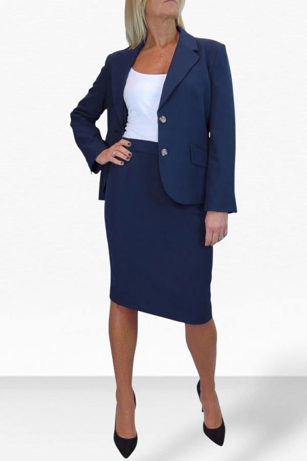 Paulo Due Women's 2 Piece Tailored Skirt Suit