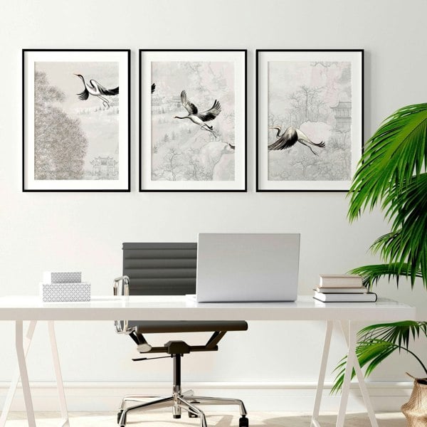 Wall decoration in office | set of 3 wall art prints