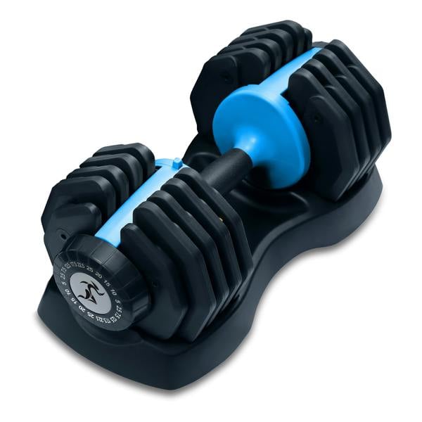 Homeology Urban25 Adjustable Smart Dumbbell 2.5kg to 25kg Single Home Fitness Training Weights Black Blue