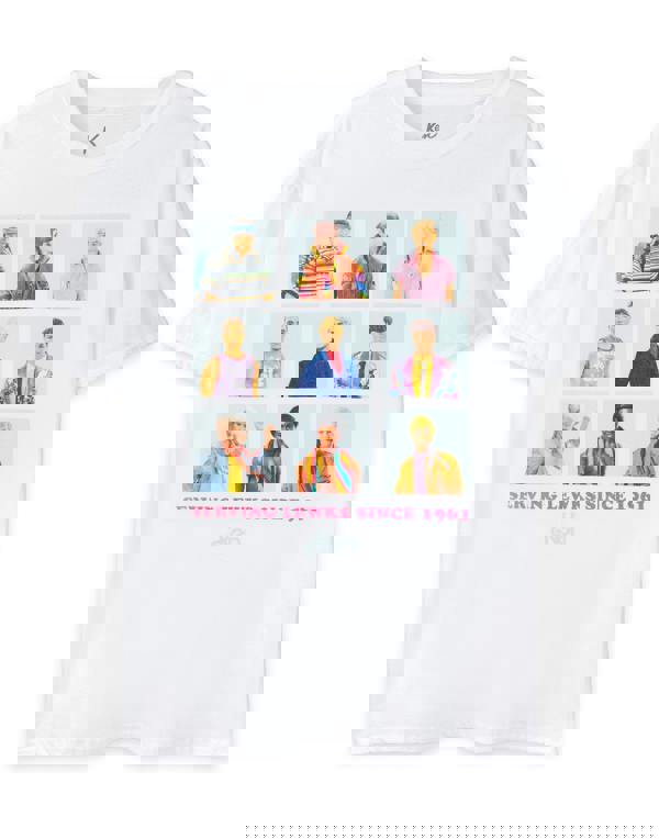 Barbie Mens White Ken Serving Lewks Short Sleeved T-Shirt