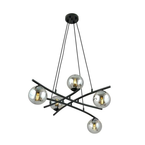 Emibig ESSA Pendant lamp 5 x E14 Black with Graphite Shade
