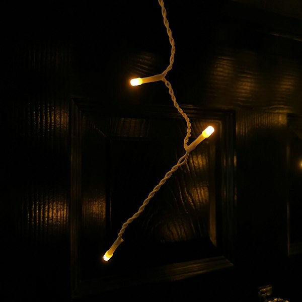Samuel Alexander 25m 1000 Vintage Gold LED Frosted Icicle Indoor Outdoor Christmas Lights with Timer