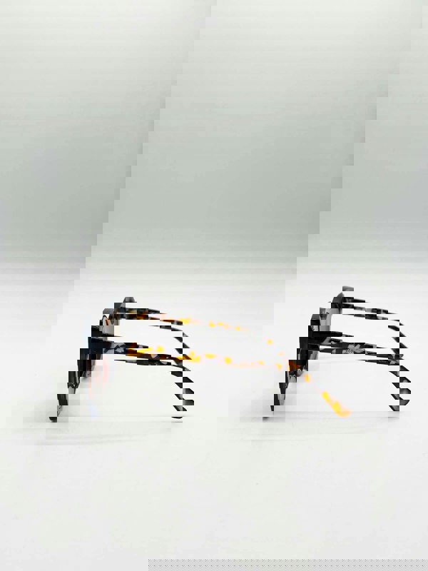 SVNX Oversized Round Cat-Eye Sunglasses in Tortoiseshell