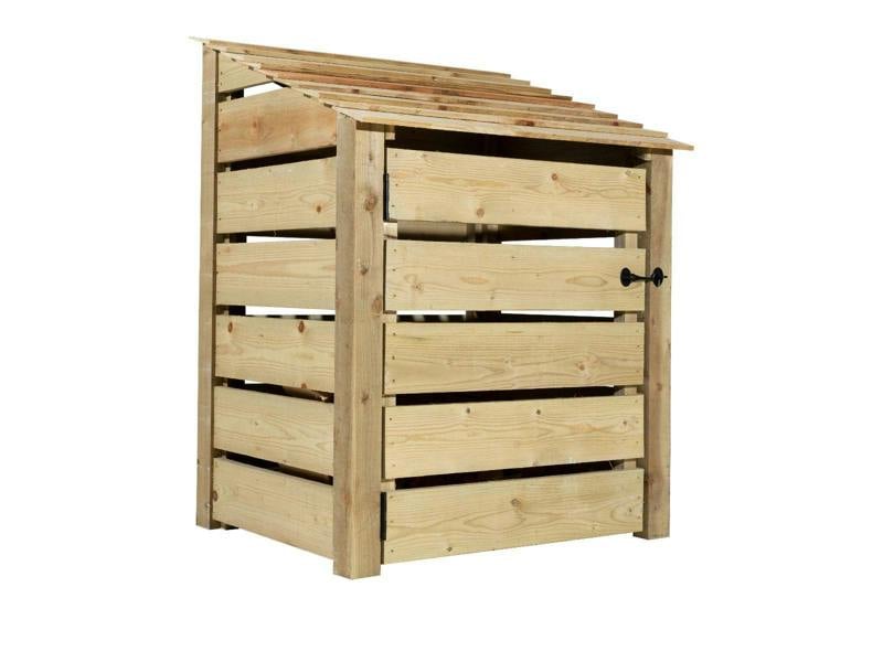 Arbor Garden Solutions Slatted Wooden Log Store with Door W-99cm, H-126cm Or 180cm, D-88cm