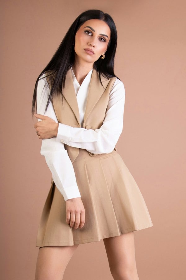 BALOU WOMENS PLEATED SKIRT