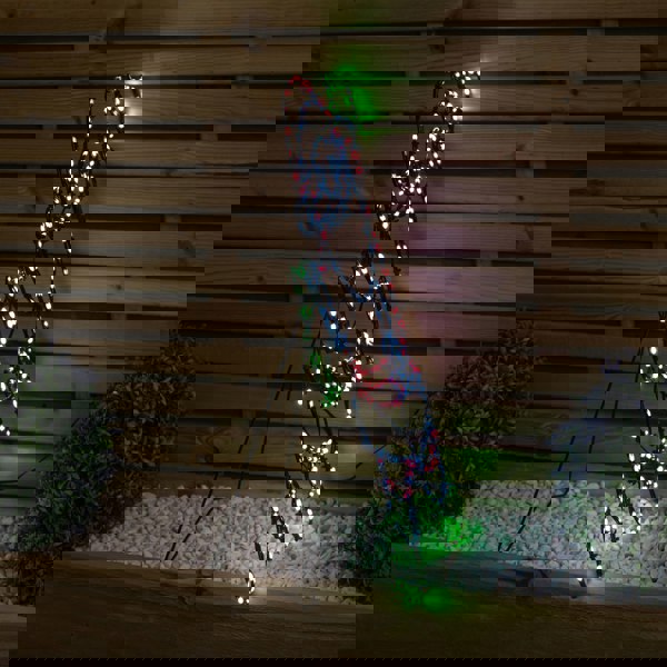 Samuel Alexander 60cm x 45cm Light up FlexiBrights Santa with 247 Multi-Coloured LEDs