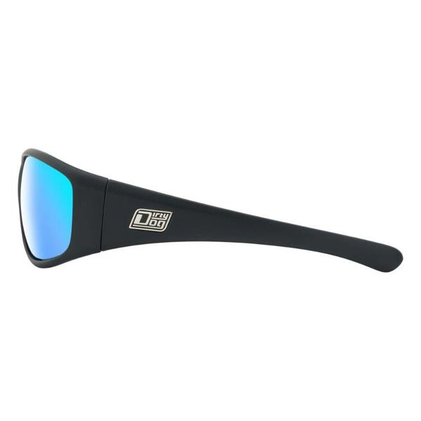 Dirty Dog WOLF - Matte Black with Polarized Ice Blue Mirror Lens