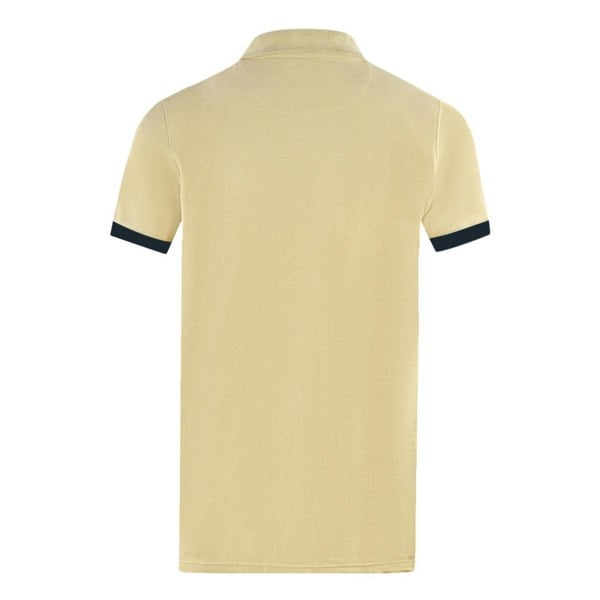 Aquascutum Branded Collar Polo Shirt - Beige