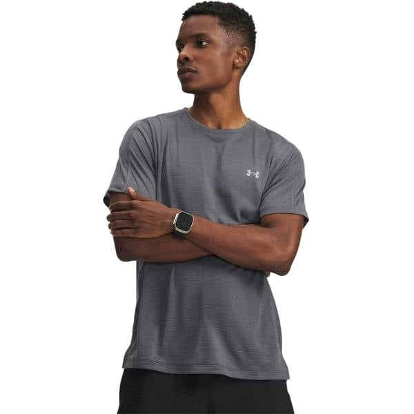 Under Armour Mens Velociti Reflective T-Shirt - Castle Rock Grey - 