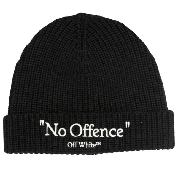 Off-White No Offence Logo Beanie - Black