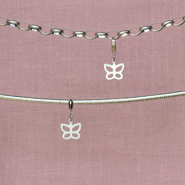 Sterling Silver Butterfly Charm - MYLEE London