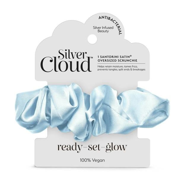 Silver Cloud Beauty Silver Cloud Satin+ Oversized Scrunchie Santorini Blue