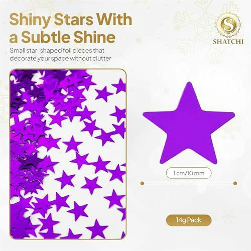 Purple Star Confetti Table Scatter for Birthday Parties, Weddings and Festive Events image 4