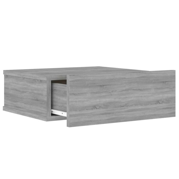 Berkfield Floating Nightstands 2pcs Grey Sonoma 40x30x15cm Engineered Wood