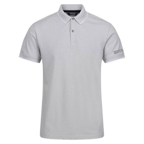 Regatta Mens Tadeo Polo Shirt - Silver Grey/White