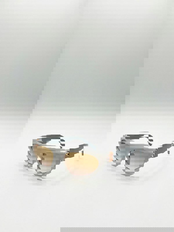 SVNX Retro Oval Sunglasses in Light Grey