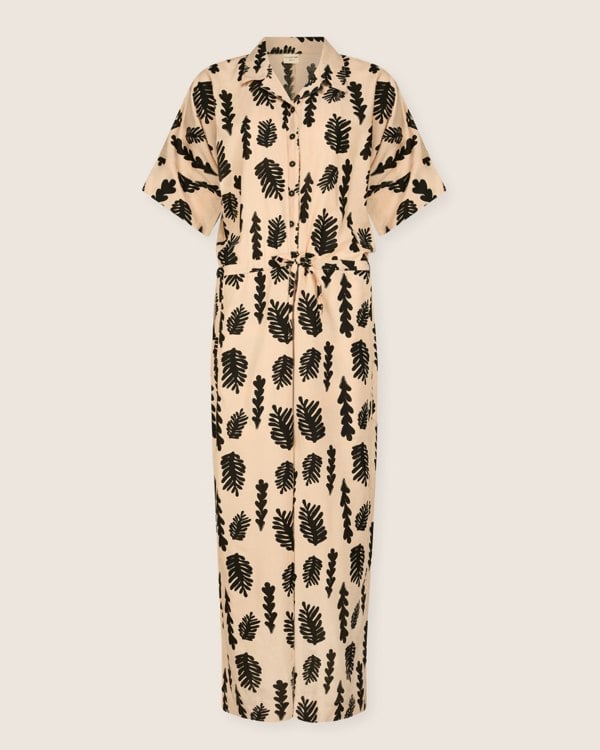 azo free dye Iris Cream Seaweed Print Jumpsuit- image 2