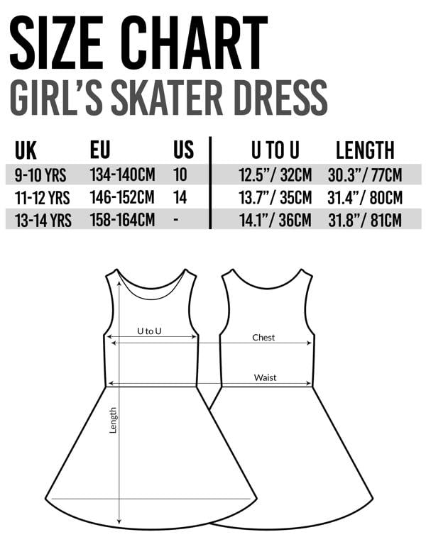 Harry Potter Girls Black Hogwarts Houses Sleeveless Skater Dress