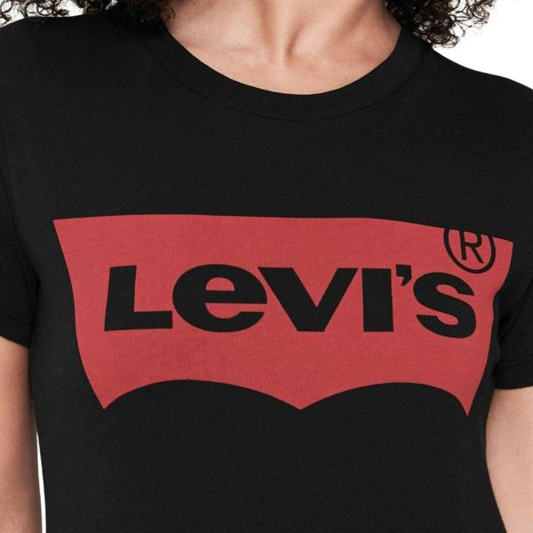 Levis Womens/Ladies Batwing Logo T-Shirt - Black - 