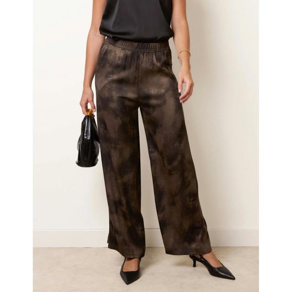 Blue Vanilla Elastic Waist Printed Trousers