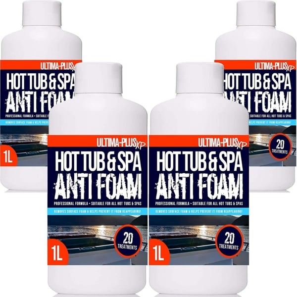Ultima Plus XP ULTIMA-PLUS XP Hot Tub & Spa Anti Foam - Removes Surface Foam Quickly and Easily - Suitable For All Hot Tubs 4L