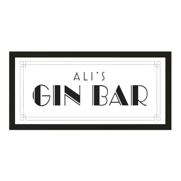 Personalised Wall Art Framed Print Home Gin Bar