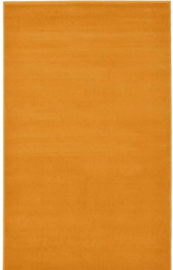 Solid Design Living Room Rug in Ochre – The Rugs