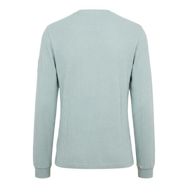Calvin Klein Mens Waffle Long-Sleeved Top - Overcast Grey - 