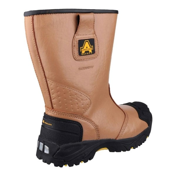 Amblers Safety FS143 Waterproof pull on Safety Men's Rigger Boots in Tan