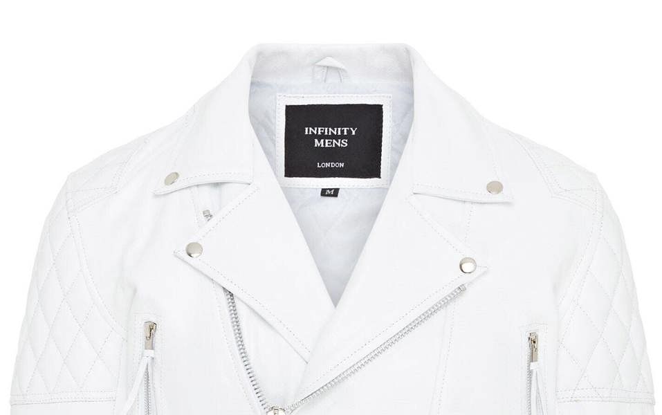Infinity Leather Mens Cowhide Leather Brando Biker Jacket - Garland