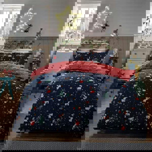 Luxury Polar Bears Flannelette Duvet Cover With Pillowcase