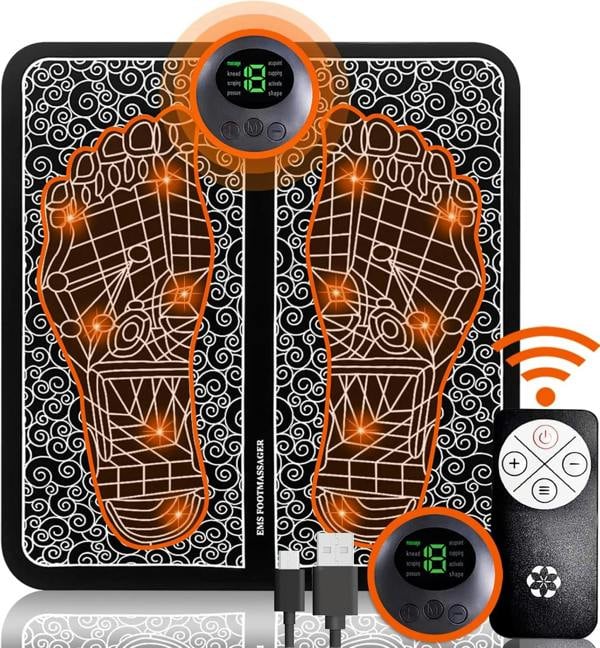 Dyzi EMS Foot Massager Electrical Muscle Stimulation for Pain Relief and Improve Circulation