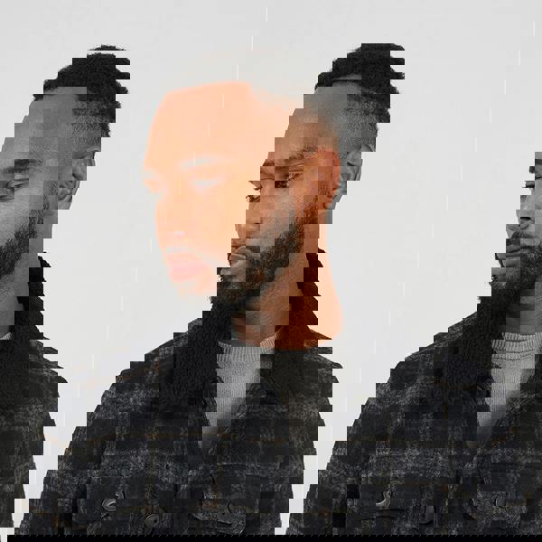 Brave Soul Black Checked Jacket with Sherpa Collar - Black Image 4