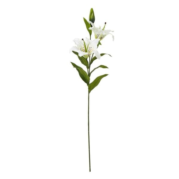 Hill Interiors Madonna Lily Artificial Flower Spray - White - 