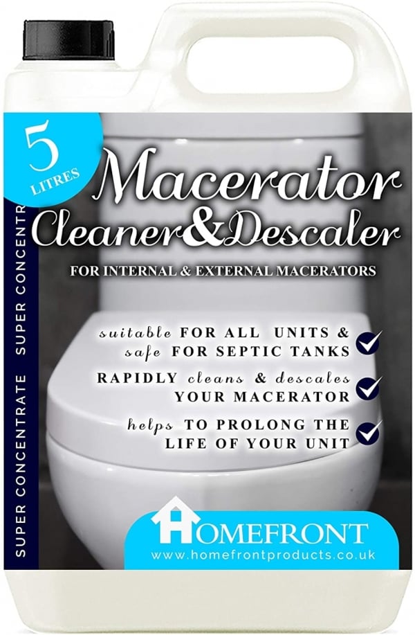 Homefront Macerator Cleaner & Descaler Cleans and Descales Internal and External Macerators 5L