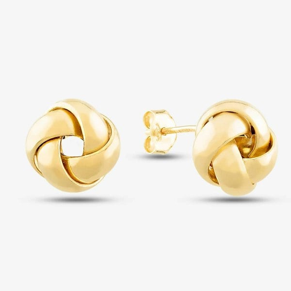 T. H. Baker 9ct Gold Small Knot Stud Earrings 1556259