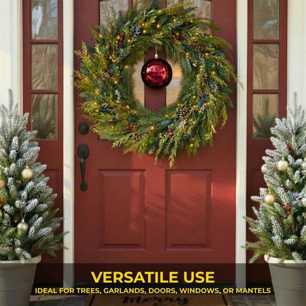 Shatchi 20cm Dark Red Glossy Christmas Bauble for Festive Trees, Mantels and Seasonal Home Décor