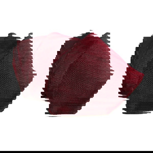 Dunhill luxurious herringbone patterned silk tie in deep claret