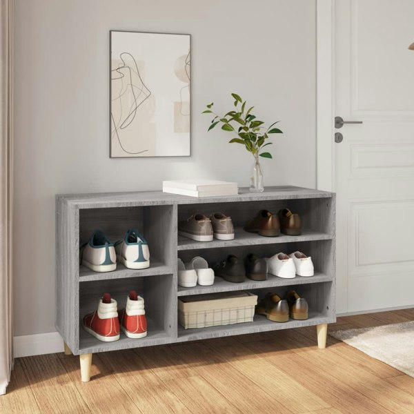 Berkfield Shoe Cabinet Grey Sonoma 102x36x60 cm Engineered Wood