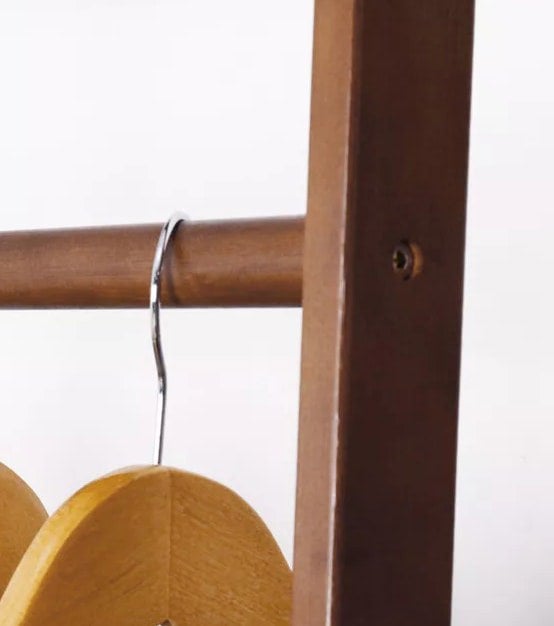 Modcraft Solid Clothes Rack with Shelves – Open Wardrobe Stand with Hanging Rail