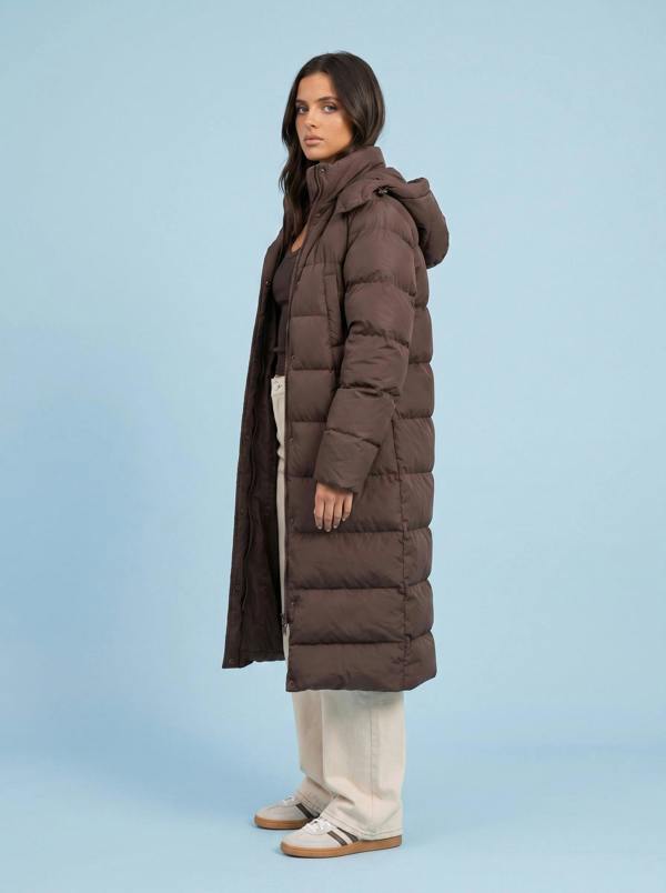 Urban Bliss Seamless Puffer Jacket Chocolate
