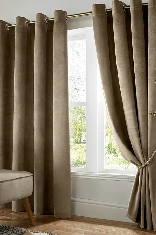 Alan Symonds Velvet Blackout Eyelet Curtains